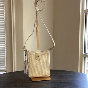 Brahmin Marley Tiramisu Manava Woven Crossbody Bag